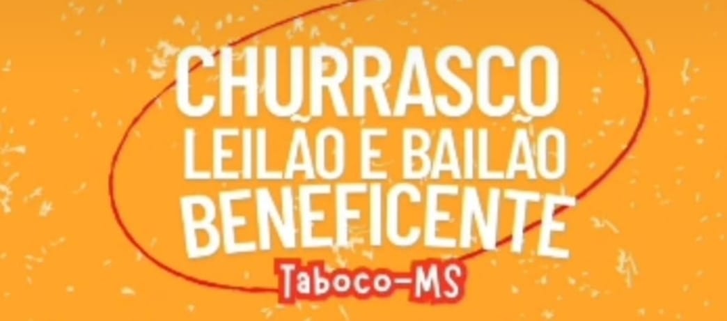 Grande Evento Beneficente neste Domingo no Distrito de Taboco