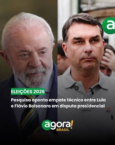 Lula tem 41% contra 35% de Flávio Bolsonaro no 1º turno, diz PoderData/Aya