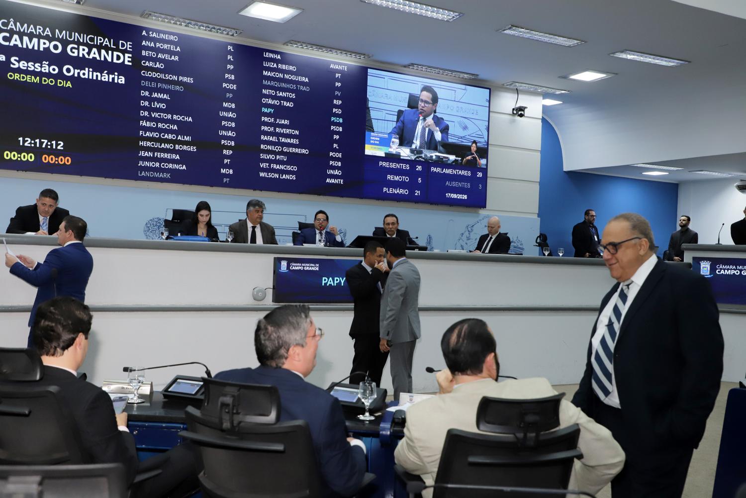 CÂMARA MUNICIPAL DE CAMPO GRANDE APROVA 22 PROJETOS COM MEDIDAS VOLTADAS À EDUCAÇÃO, HABITAÇÃO, APOSENTADOS E SERVIDORES PÚBLICOS